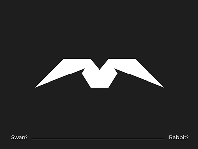 What do you see in this icon? 🦢 🐰 animal animal icon animal logo bird logo black branding design flying flying bird hase icon illustrator logo logodesign mark rabbit rabbit illustration vector white