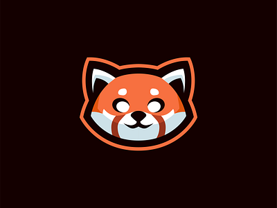 Red Panda Mascot Logo illustration illustrator logo mascot mascot logo mascotlogo minimal panda panda logo red red panda redpanda