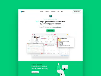 Hdiv Security website branding flat illustration logo minimal security ui ux visual design web website website design