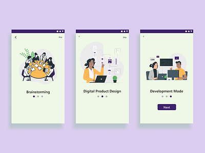 Walkthrough of Digital Product android app design brainstorming coding designer developer digital product design figma freepik idea illustration illustrator mobile app design mobile design onboarding screen ui ux ui design ux design walkthrough screen web design website design