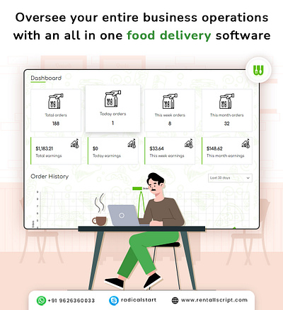 WooberlyEats app branding design illustration ui ux vector web