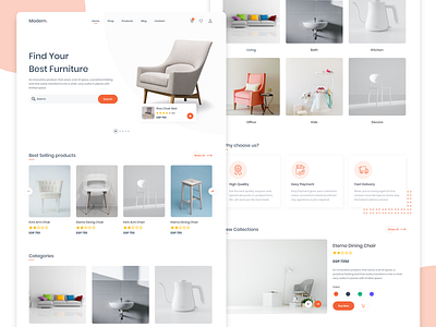 Modern Website design designs furniture furniture design furniture store furniture website graphic product design ui ui ux ui design uidesign uiux ux uxdesign web