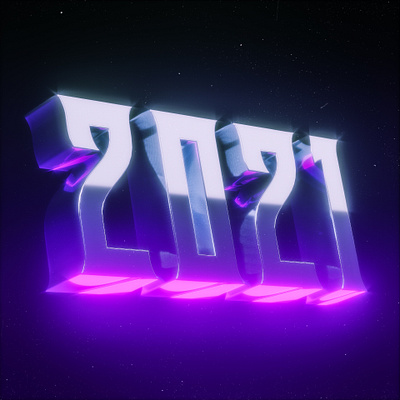 2021 2021 b3d blender blender3d typography