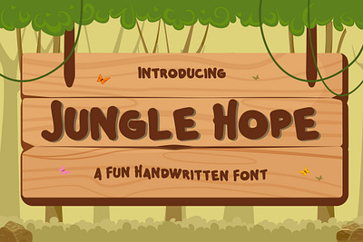 Jungle Hope - a Fun Handwritten Font animal birthday card branding children children game cute decorative display fun gift card headings instagram invitations magazine modern playful poster quotes stationary storybook