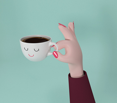 Coffee time 3d 3d art c4d cinema4d coffee coffee cup coffeetime design digitalart illustration