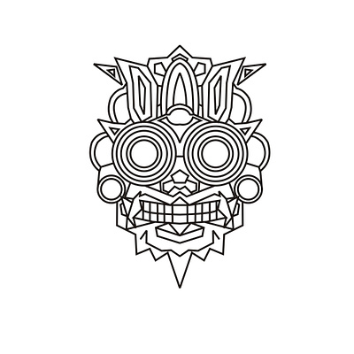 monoline metologi indonesian barong black brand brand design brand identity brandign branding branding design design illustration indonesia line line art lineart lines linework logo simple white