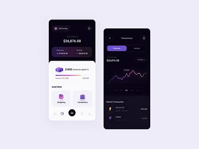 Cashback app 3d app cashback chart concept dark design figma fintech gradient interface mobile money ui ux wallet
