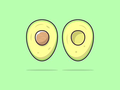 Avocado Flat Vector design flat graphic design icon illustration illustrator logo minimal ui vector