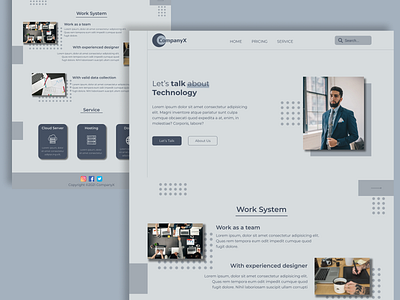 CompanyX UI Design app brand branding building company design ui uidesign uiux ux web webcompany webdesign website website builder website concept website design websites