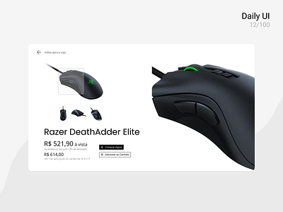 Daily UI #012 • E-Commerce Shop (Single Item) 012 app dailyui ecommerce mouse razer ui ux