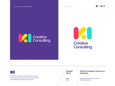 KI Creative Consulting app app icon brand identity brand identity design brandbook branding career color palette consult consultation consulting consulting logo icon logo logo design mark print typography ui website