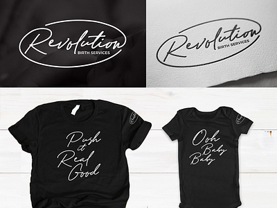 Revolution Birth Services adobe illustrator adobe photoshop adobe stock logo logo design swag t shirt design