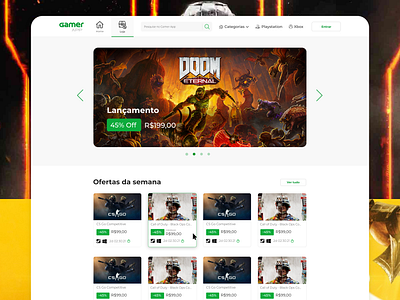 GamerApp - Digital Games E-commerce gamer games ui ux web web ui web ui ux web uiux webdesign website
