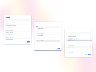 Arrangement list app arrange arrangement drag and drop draggable dragging edit list interface list modal popup ui user user interface web webdesign