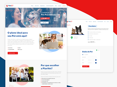 Planvet animal animal health cat design dog ui ux web web ui web uiux webdesign website