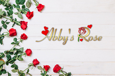 Abby s Rose custom logo dancing logo design logo design minimal logo