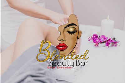 Blended beauty Bar beauty beauty logo branding custom logo design illustration logo logo design minimal minimal logo vector