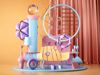 3D Abstract Composition - Gnomeregan 3d abstract composition 3d art 3d artist 3d composition 3d illustration 3d modeling abstract abstract composition advertising animation composition graphic designer graphicdesign illustration modeling motion graphics product product advertising styleframe stylized