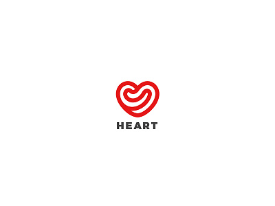 Heart Logo couple dating design heart linear logo love outline romantic style valentine day valentines day