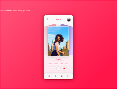 Dating App (Light Mode) app app design daily ui dating dating app dating apps datingapp design figma inspiration mobile mobile app simple ui ui design ux uxui web