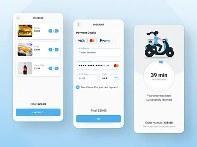 Checkout – Daily UI 002 003 app checkout daily ui dailyui design mobile payment ui