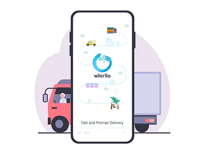 Whirllo App illustrator interactiondesign uiuxdesign