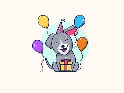 Dog Celebration animation app design design art designs dog illustration illustrator minimal ui
