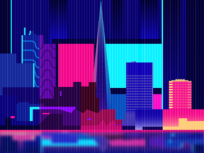 Neon Life bright city colours cyberpunk life lifestyle illustration logodesign neon neon lights pink