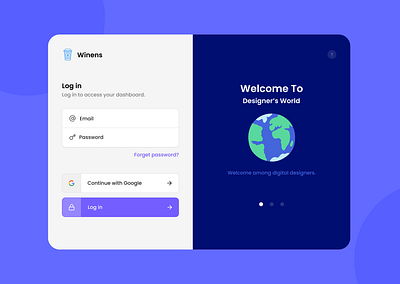 Awesome UX UI Login Page colors design figma social typography ui ux web website