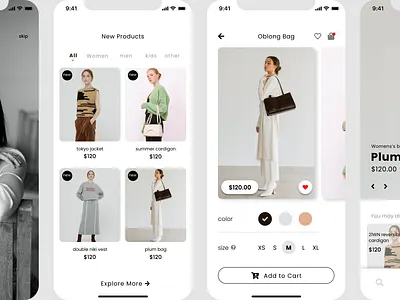 Plum Ecommerce Store ecommerce landing page fashion design fashion trends handbags mobile app mobile fashion app modern ecommerce app modern fashion app shopping