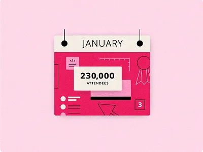 "Top 10 Event Managers Resolutions for 2021" calendar design focus illustration rain software