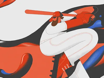 Bryce Harper 2d animation bryce harper character design design illustration illustrator motion design motion graphics phillies style frame
