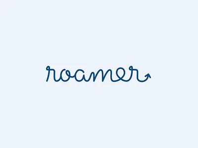 Roamer Logo branding design flat graphic design illustrator logo minimal type typography vector
