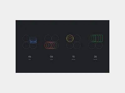 Countdown geometric interaction interactive minimal movement numbers web