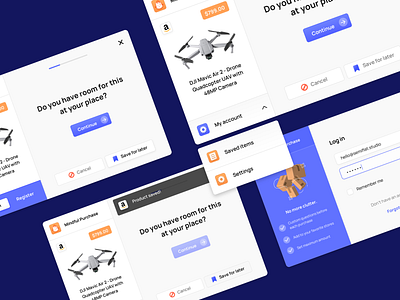 Mindful Purchase - browser extension 🖥 browser extension e commerce app login ui modal box modal design modal ui modal window onboarding screen overlay saas design semiflat semiflat studio shopping app shopping cart