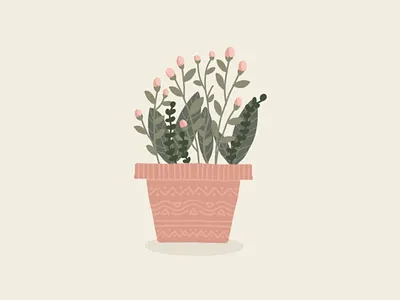 Can’t Stop, Won’t Stop design flat floral flowers illustration line procreate shape succulent vector
