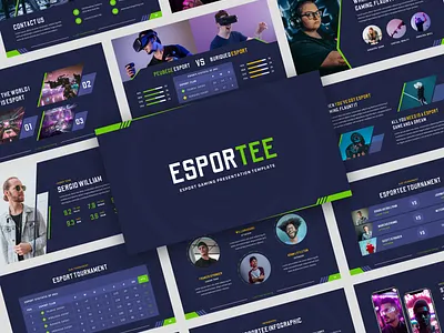 Esportee – Esport Gaming Presentation Template american football branding champions league championship club competition cup e sport gamer match mobile gaming online gaming portfolio professional soccer sport stream tournament video game world cup