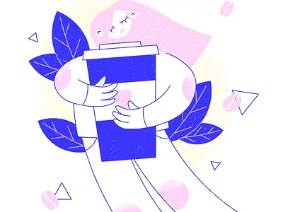 Coffee lover 2d brazilero character coffee coffee cup coffee lover design fun illustration