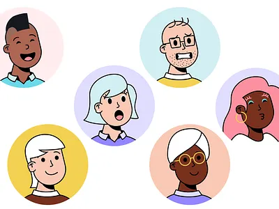 Avatar User Icons app dashboard ui design illustrator ui ux website website design