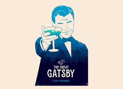 The Great Gatsby Cover Design book cover design flat illustration olly moss