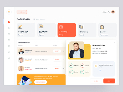 Property Management Web App booking system buy dashboard property management property owner realestate rent sell tenant request ui ux web app web design