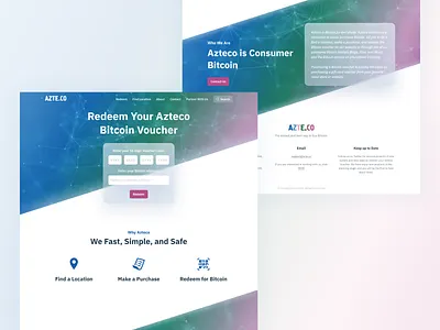 Bitcoin Voucher Landing Page big typography bitcoin bitcoin landing page bitcoin website bold landing page figma gradient design landing page landing page concept landing page design landing page ui redeem landing page redeem website search box stripe ui design website design