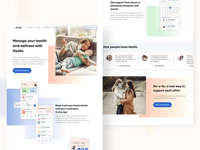 Daily design things - Landing Page Design for Health Care App daily ui dailyui figma healthcare app landing page landing page design landing page ui medical app teaser ui ux web design