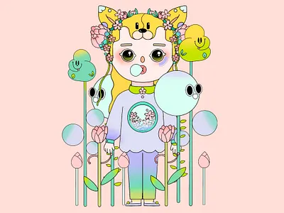 春天的第一个小鹿 illustration 心之所向，皆是美好