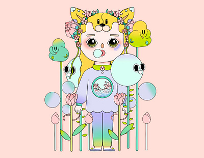 春天的第一个小鹿 illustration 心之所向，皆是美好