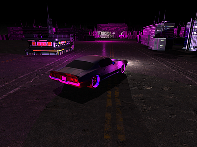 Neon Cyberpunk City camaro car city cyberpunk 2077 futurewave neon color neon light scifi unity