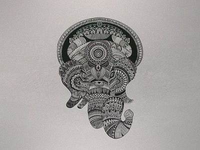 Elephant mandala artist elephant ganpati illustration mandala zentangle