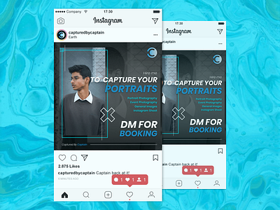 Captured by Captain Poster Design branding design instagram instagram post instagram template post postdesign posterdesign