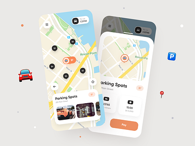 AirGarage Mobile App Redesign airgarage animation app app design automotive car car spot interaction map mobile app mobile design mobile ui mvp navigation parking app parking lot tariff ui ux vehicle