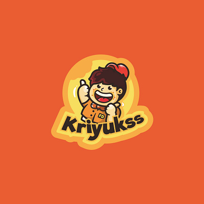 Kriyukss Logo branding branding design cartoon design illustration illustrator logo logo design mascot mascot logo snack logo vector